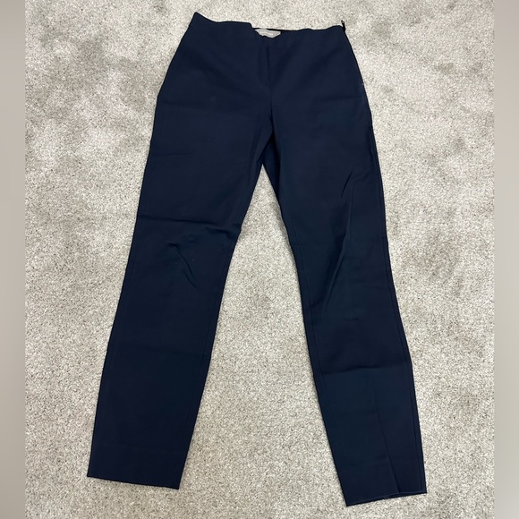 Everlane side zip stretch cotton pants size 4 color navy - Picture 4 of 7